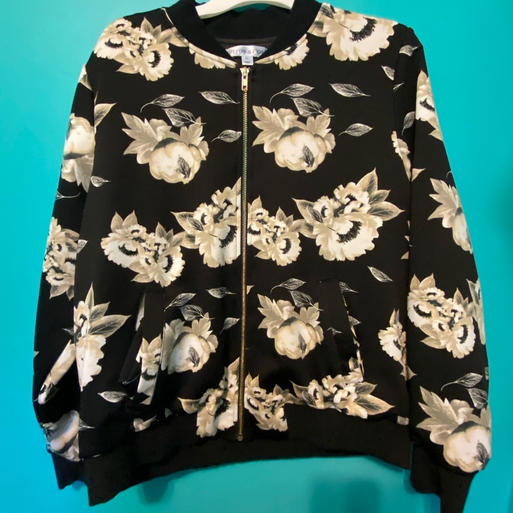 Floral bomber jacket